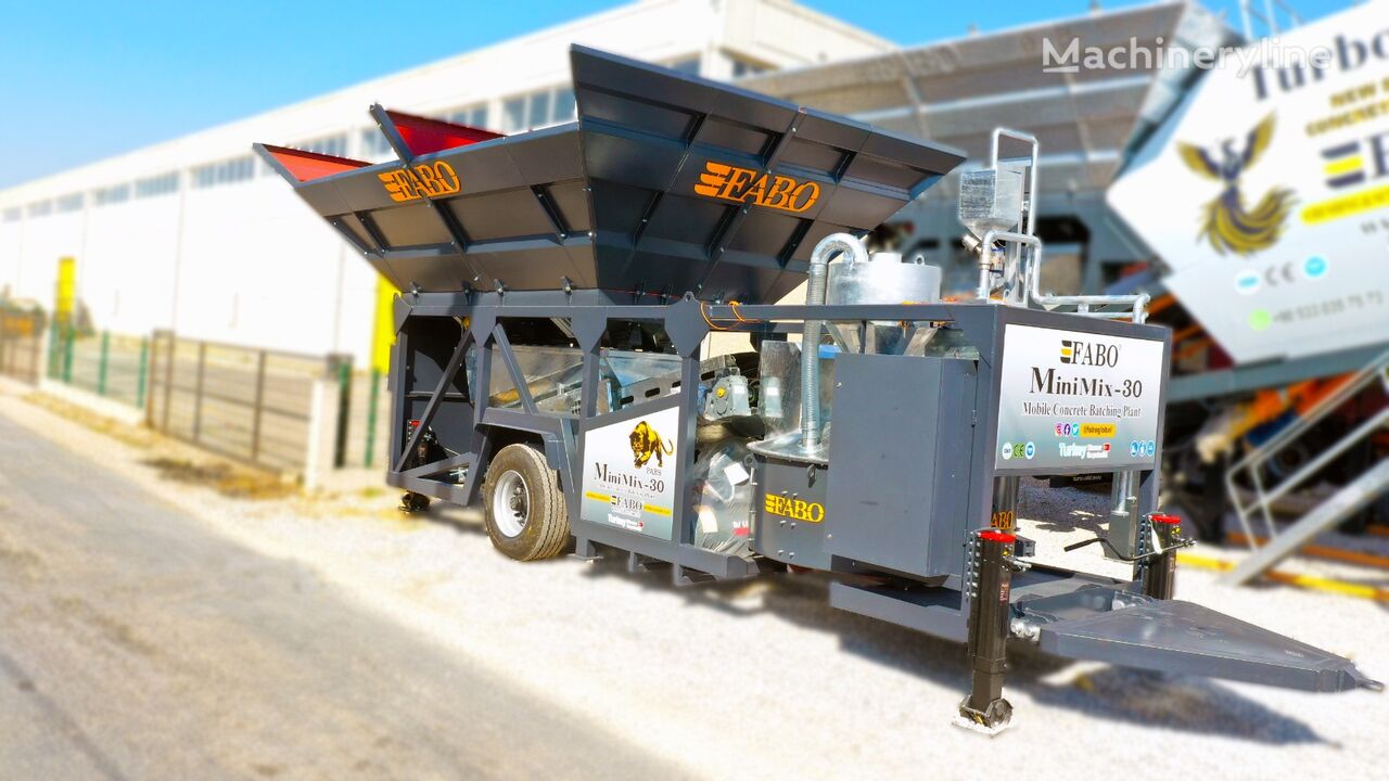 신품 콘크리트 플랜트 FABO MINIMIX-30 MOBILE CONCRETE PLANT 30 M3/H