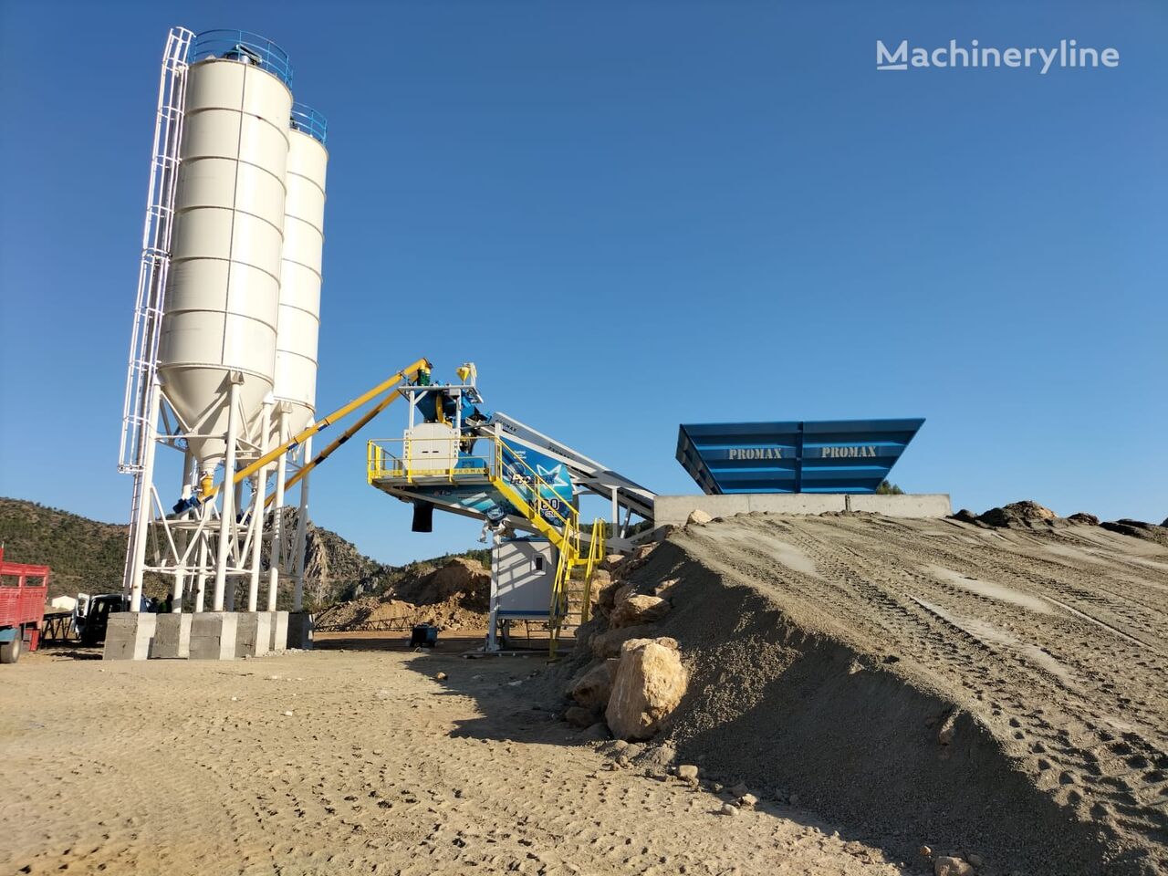 신품 콘크리트 플랜트 Promax Mobile Concrete Batching Plant M60-SNG